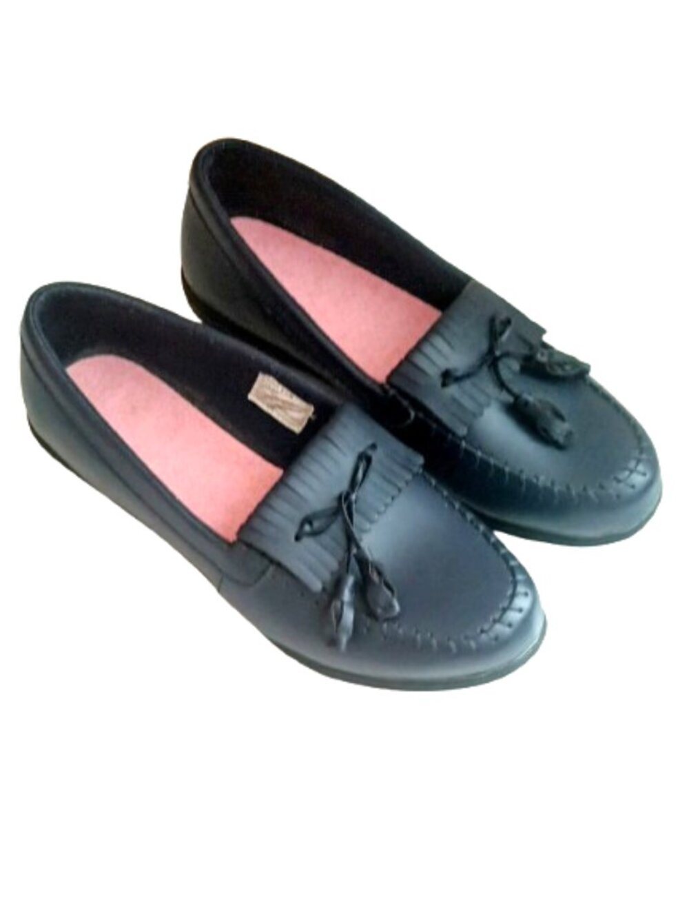 Dr Max Navy Leather Tassel Loafers 8.5 Women’s Classic Slip On Shoes